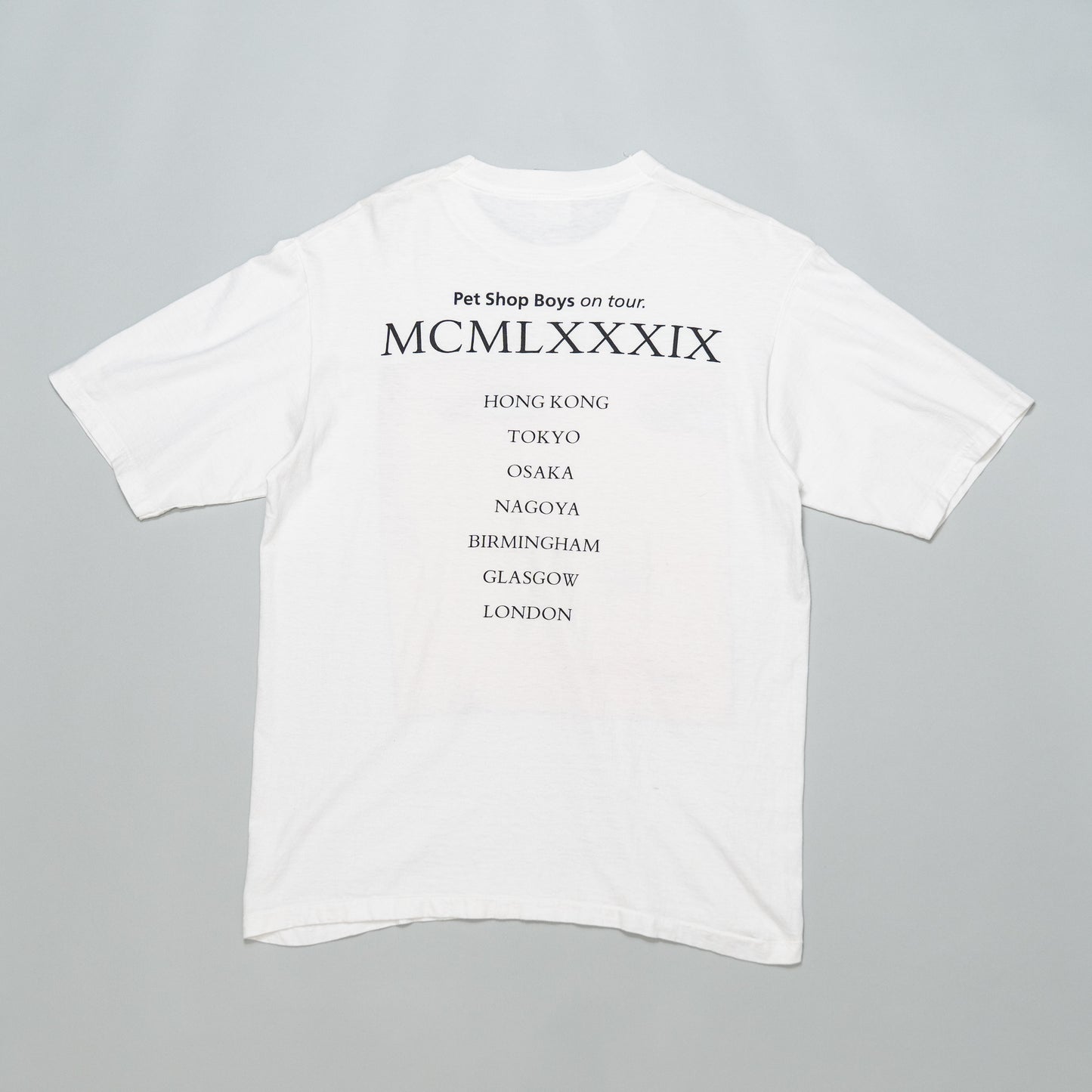 PET SHOP BOYS MCMLXXXIX TOUR 1989 T-SHIRT